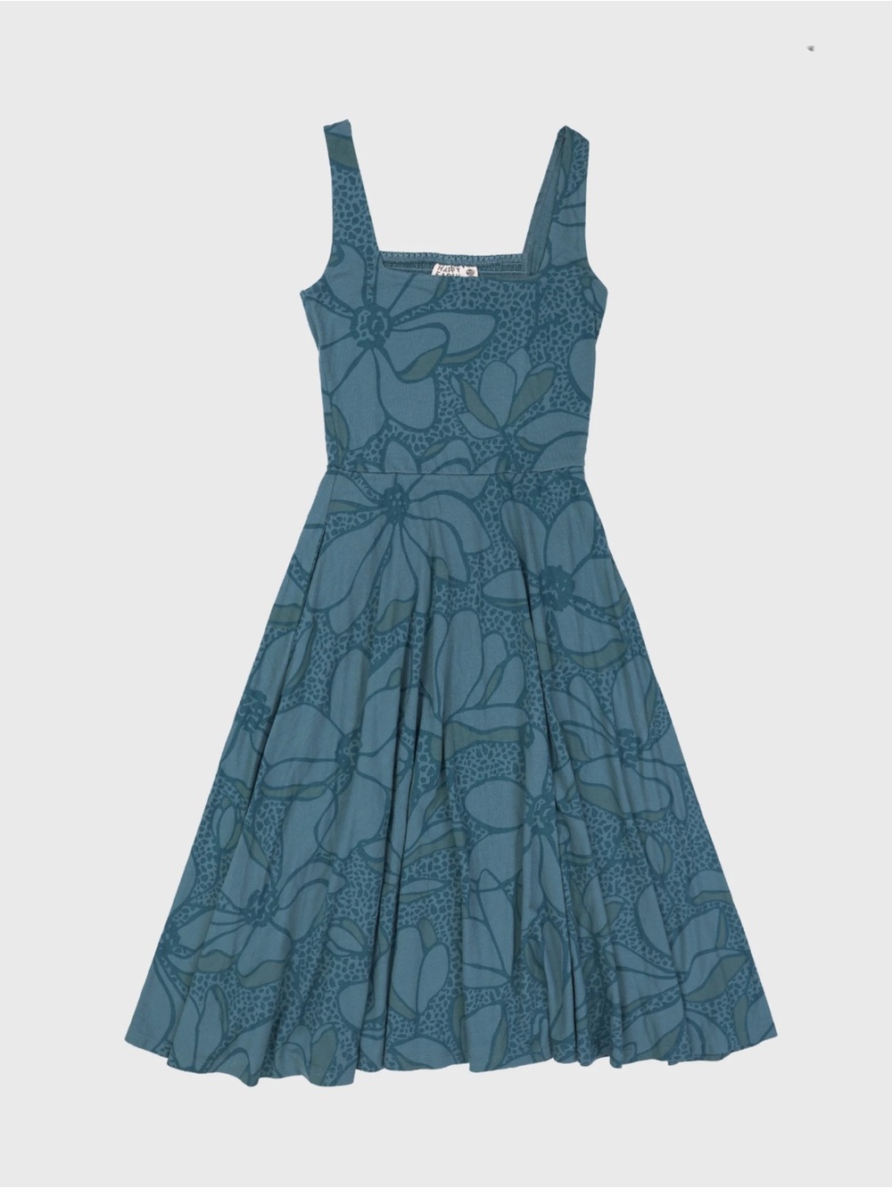 NWOT Happy Earth organic Cotton Lily Dress in Oasis SIZE L